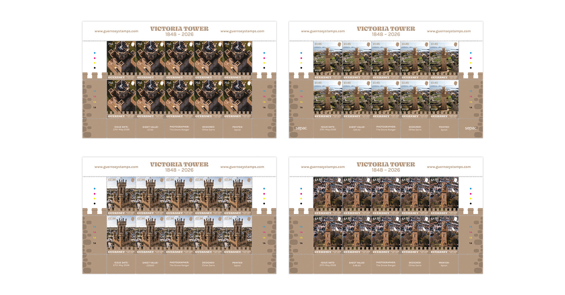 Sheets of 10